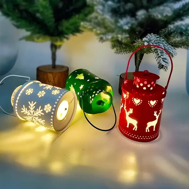 Christmas  Candle Lights LED Small Lanterns Wind Lights Electronic Candles Nordic Style Creative Holiday Decoration