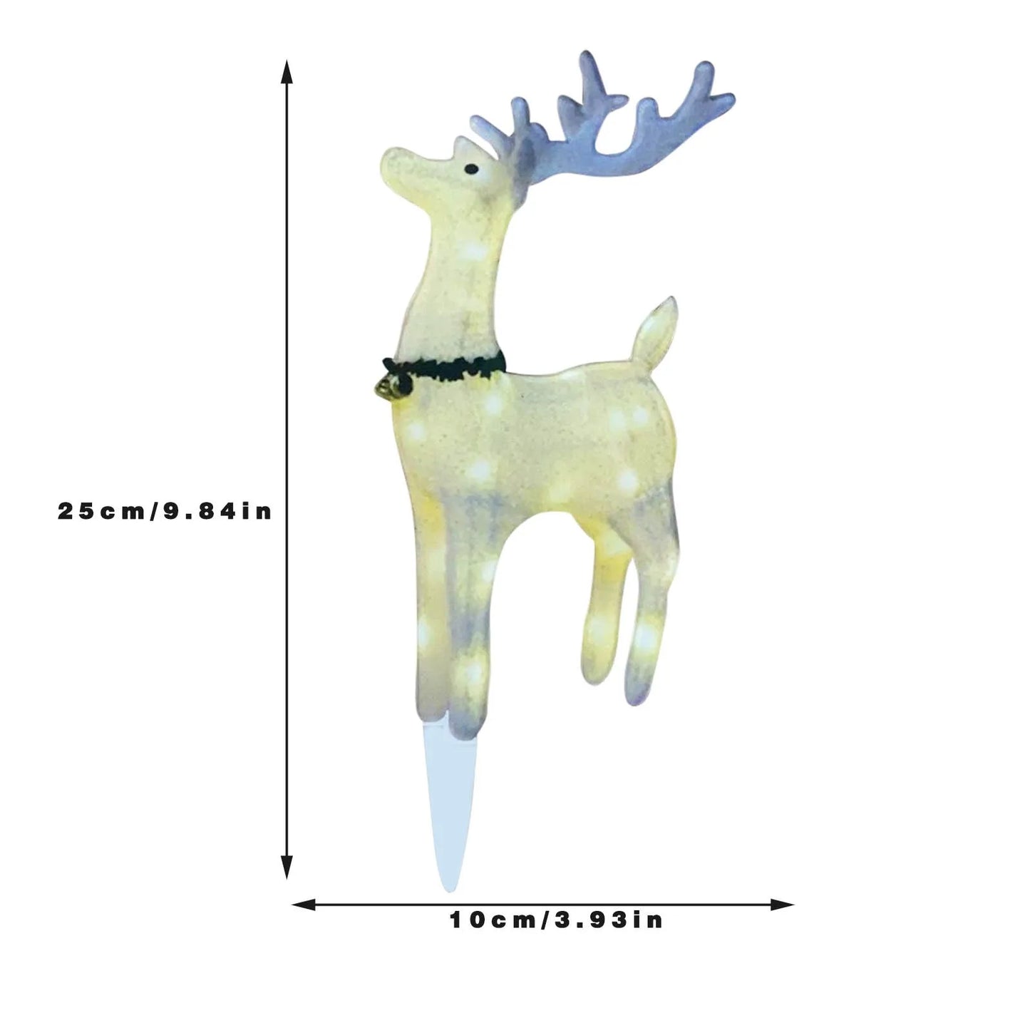 Christmas Reindeer Outdoor Decorations, Lighted Reindeer With Scarf Yard Decorations Deer Christmas Decor for Lawn Porch Garden