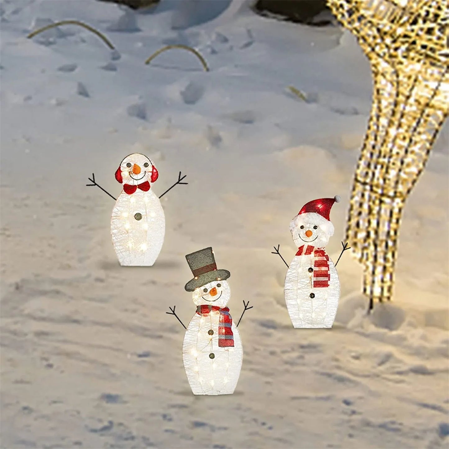 Snowman Christmas Inflatable Outdoor Decorations Santa Claus LED Light Outdoor Christmas Decoration for Home Garden