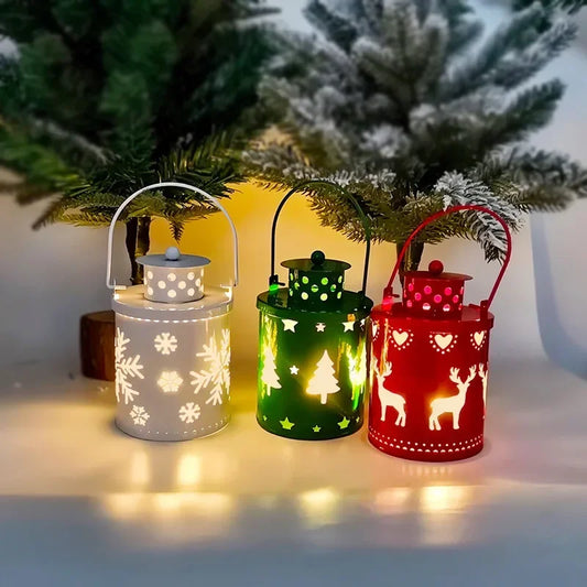 Christmas  Candle Lights LED Small Lanterns Wind Lights Electronic Candles Nordic Style Creative Holiday Decoration