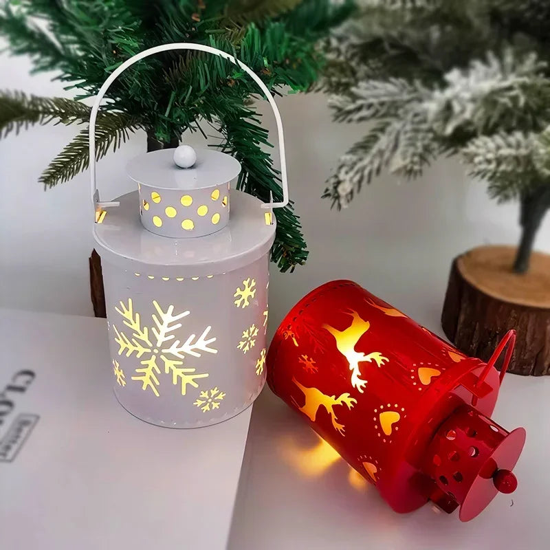 Christmas  Candle Lights LED Small Lanterns Wind Lights Electronic Candles Nordic Style Creative Holiday Decoration