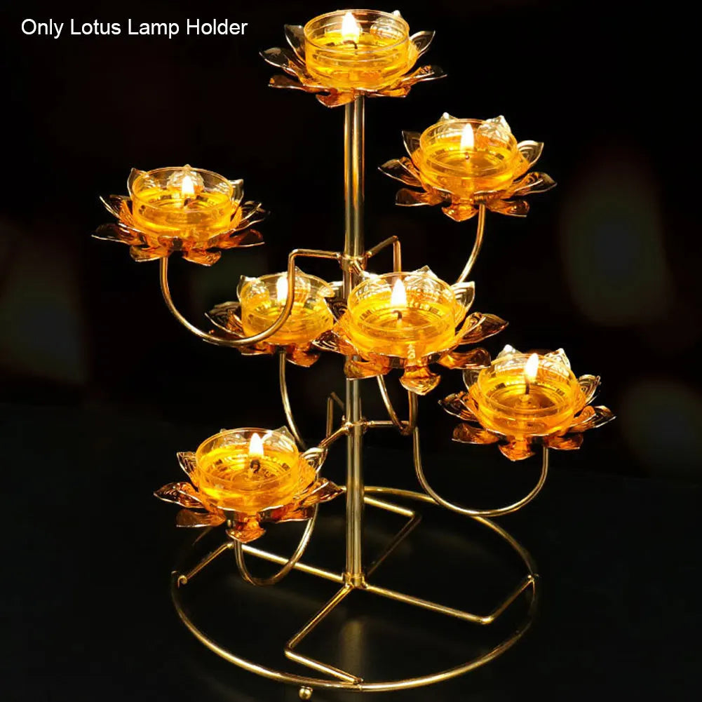 Metal Lotus Lamp Holder Home Decoration for Diwali