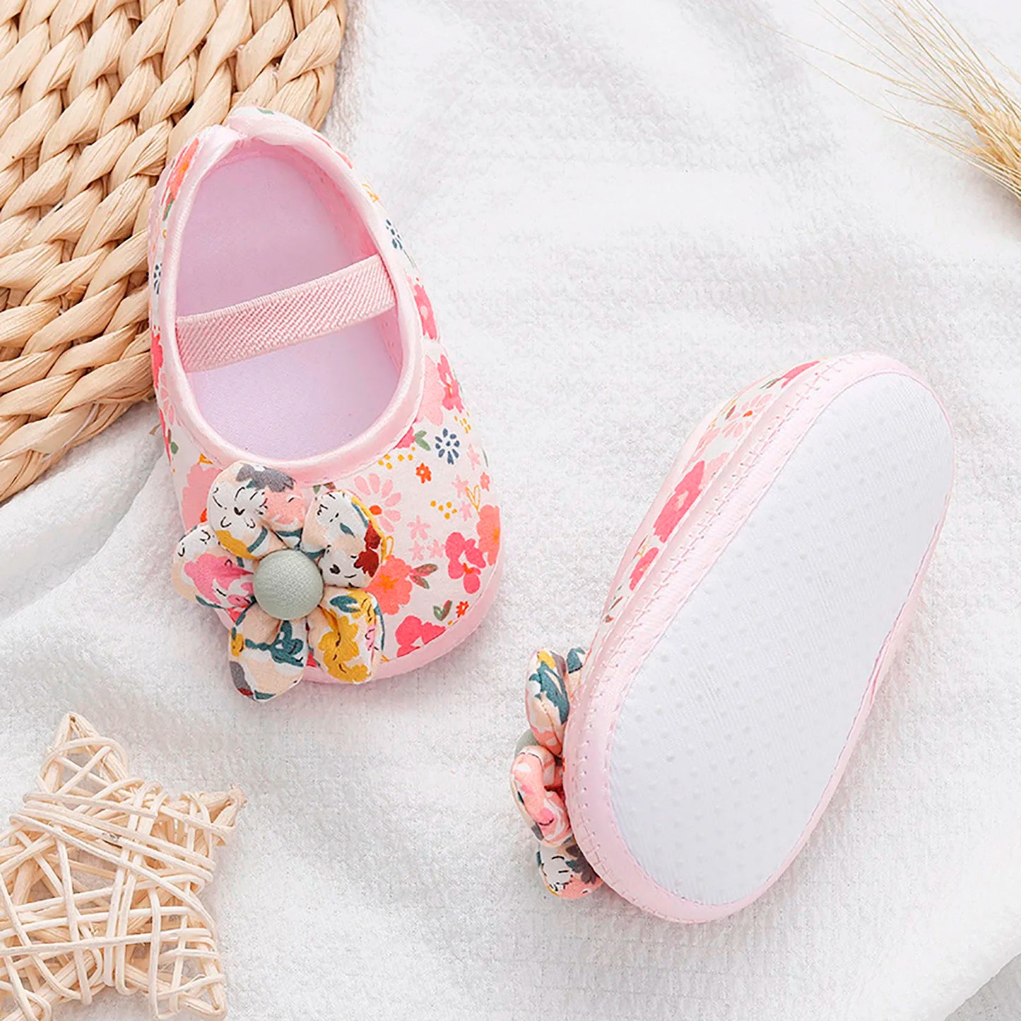 Baby Girls Soft Sole Toddler Shoes Infant Baby Floral Print Flat Walkers Shoes Colorful Princess Shoes 2024 обувь для малышей